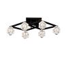 6-Light Crystal Ceiling Light for Dining Room, Modern Ceiling Lamp with Light Fixture For Farmhouse Entryway Living Room (6*G9 Bulbs Included)