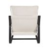 Blaire Sling Chair Upholstered in Oatmeal Fabric with Metal Frame
