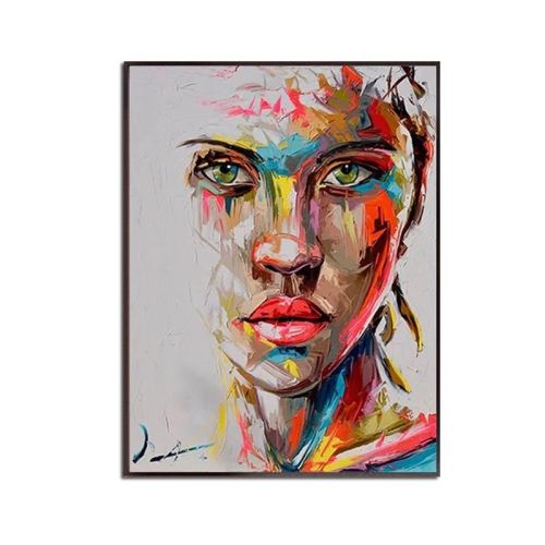 Ha's Art Top Selling Handmade Abstract Oil Painting Wall Art Modern Minimalist Fashion Figure Picture Canvas Home Decor For Living Room Bedroom No Fra